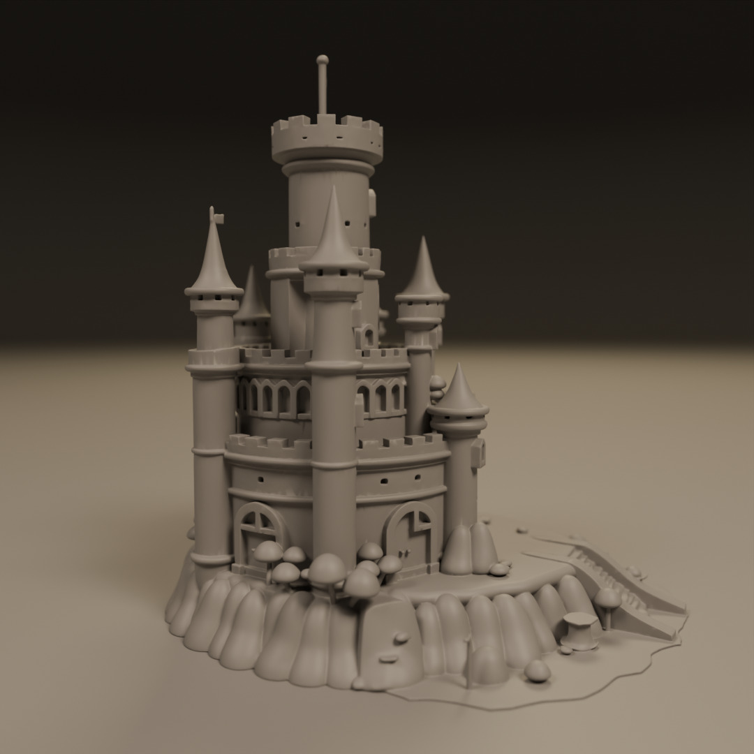 medieval castle 3D print model_1