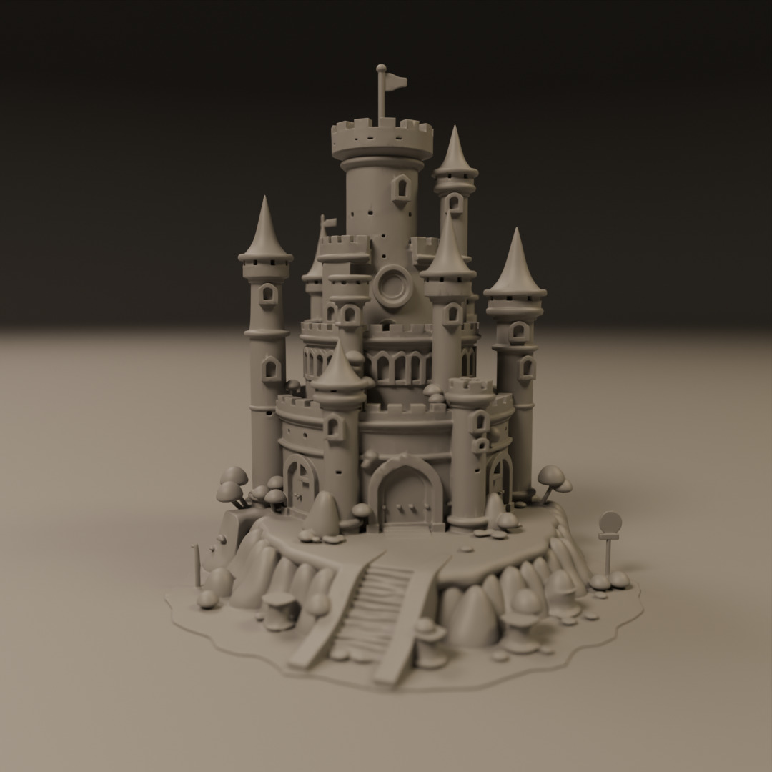medieval castle 3D print model_8