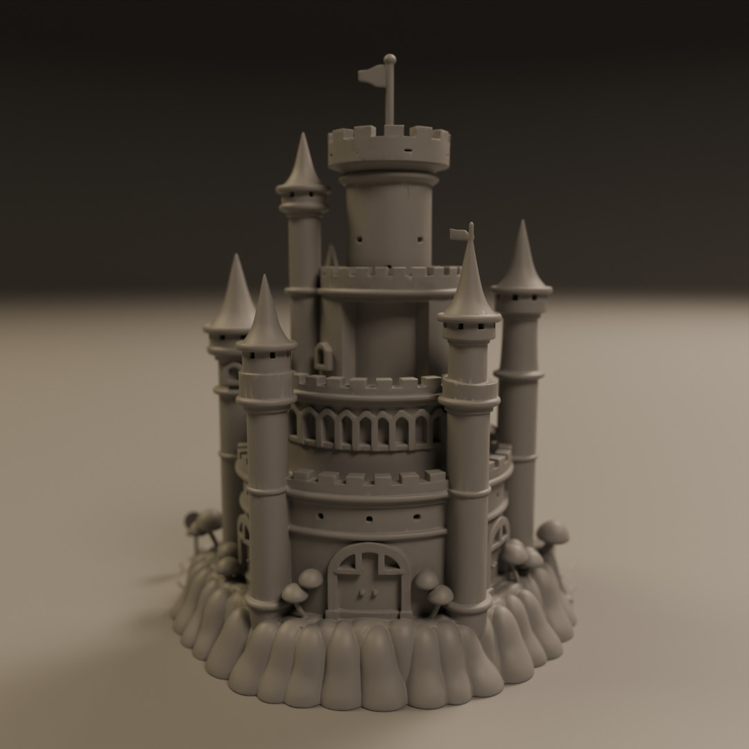 medieval castle 3D print model_3