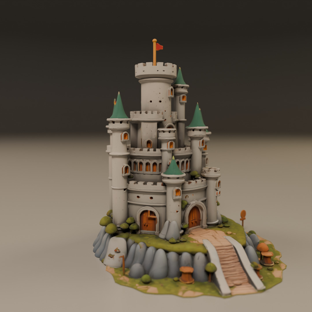 medieval castle 3D print model_12