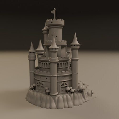 medieval castle 3D print model 7