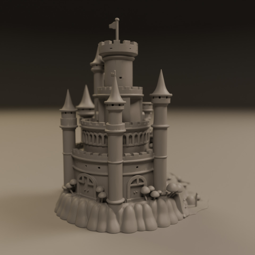 medieval castle 3D print model_6