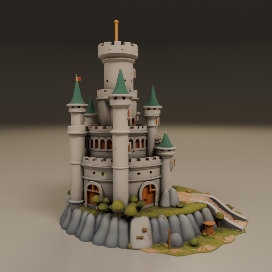 medieval castle 3D print model_9