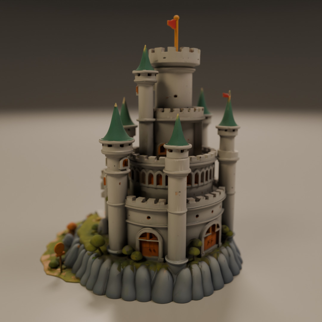 medieval castle 3D print model_15