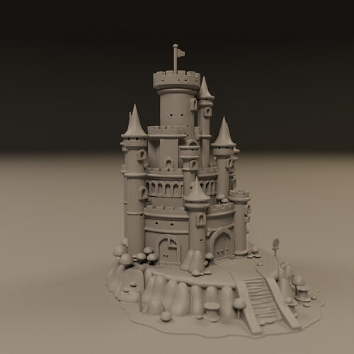 medieval castle 3D print model 5