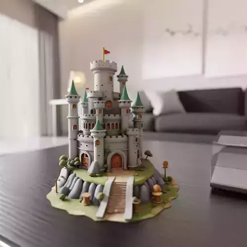 medieval castle 3D print model