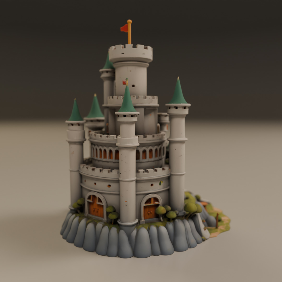medieval castle 3D print model_14