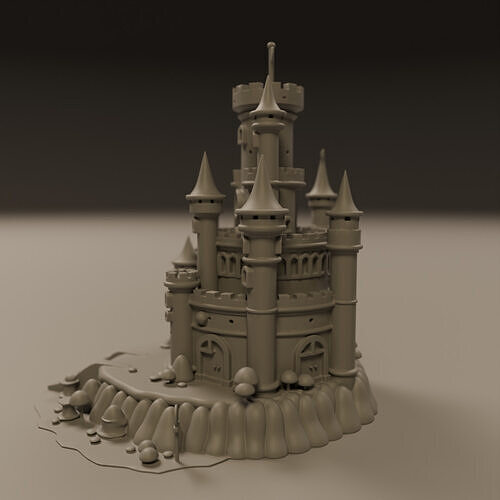 medieval castle 3D print model 3