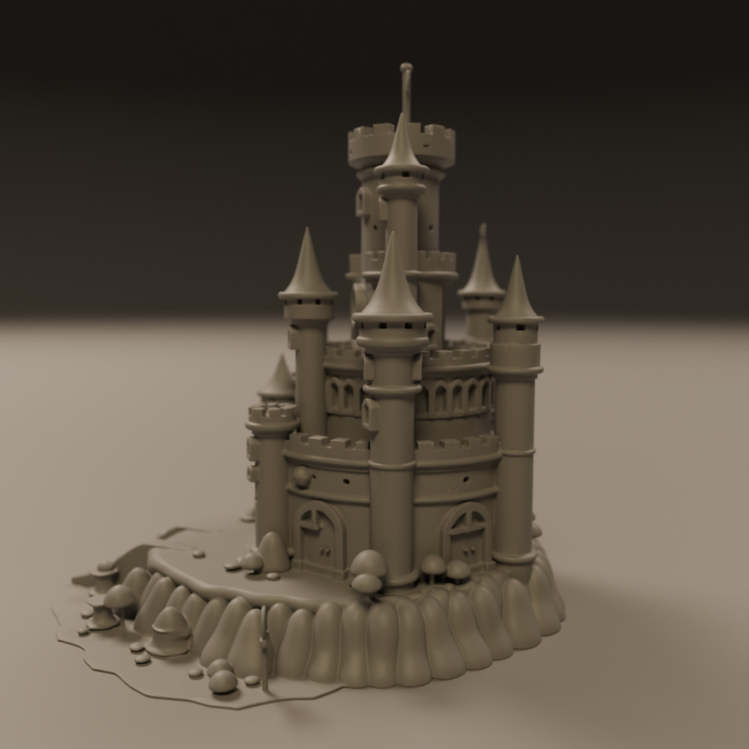 medieval castle 3D print model_2