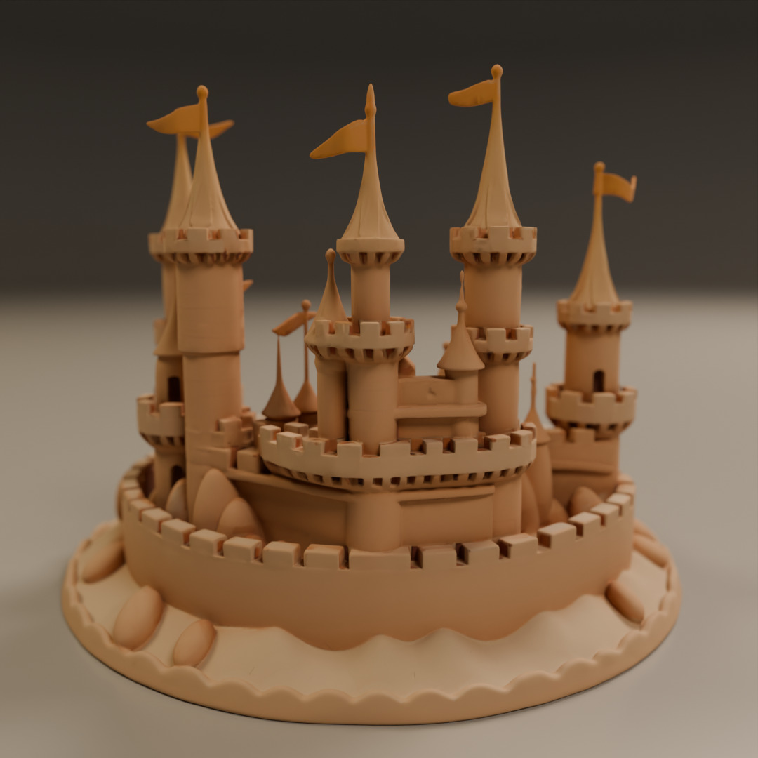 sand castle 3D print model_11