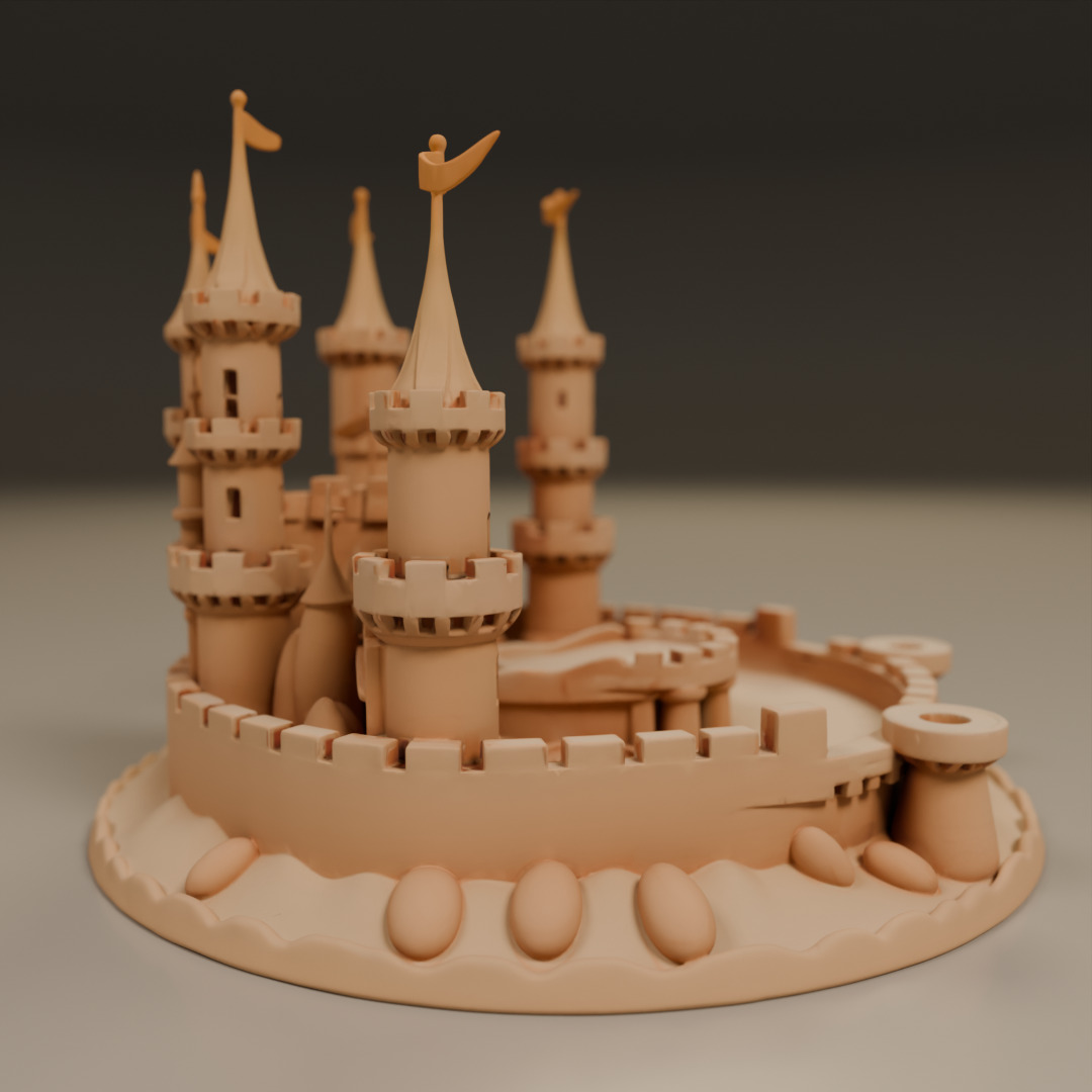sand castle 3D print model_9