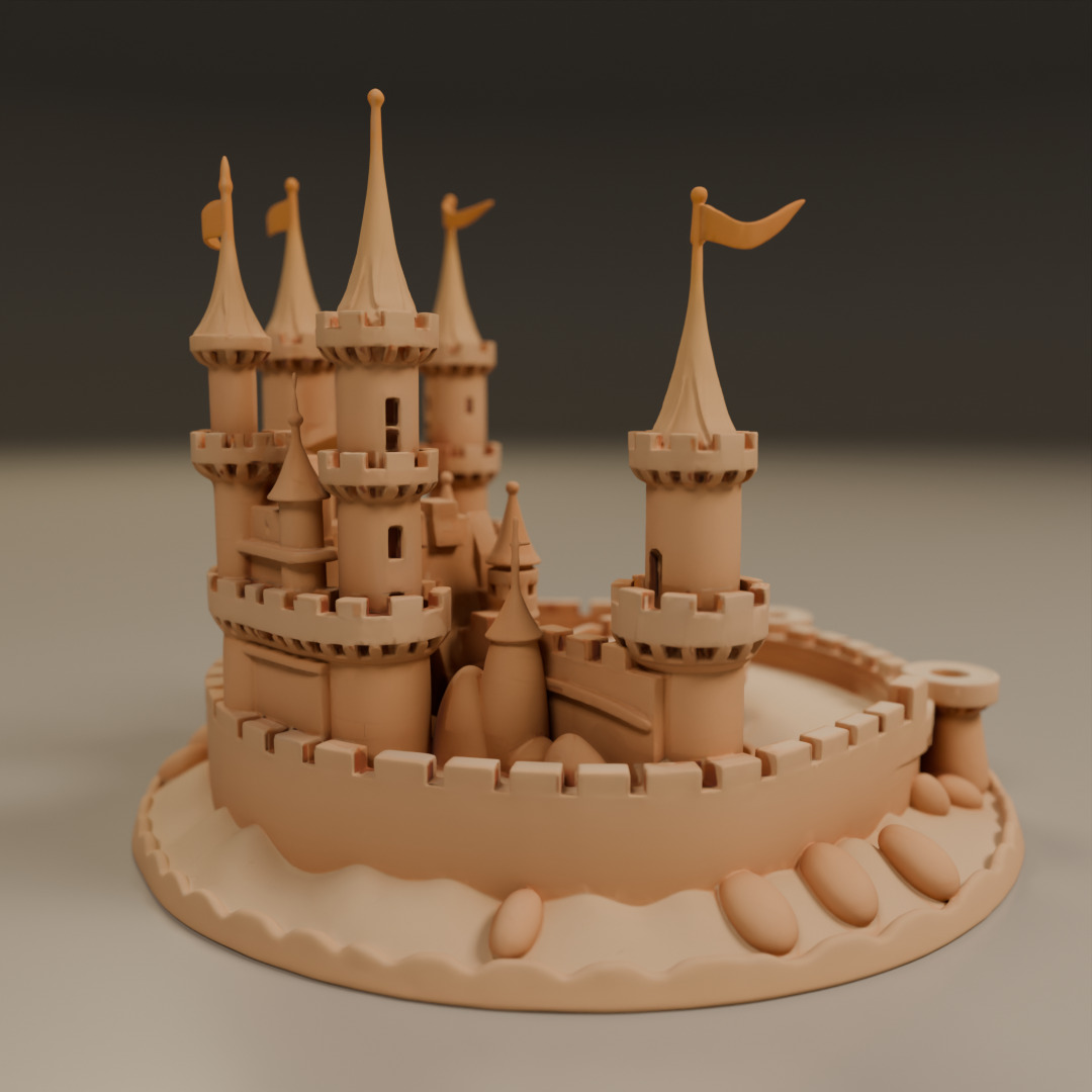 sand castle 3D print model_14