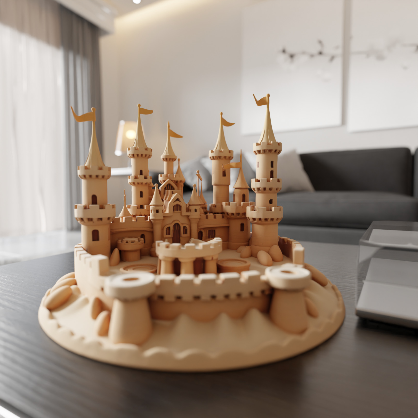 sand castle 3D print model_0