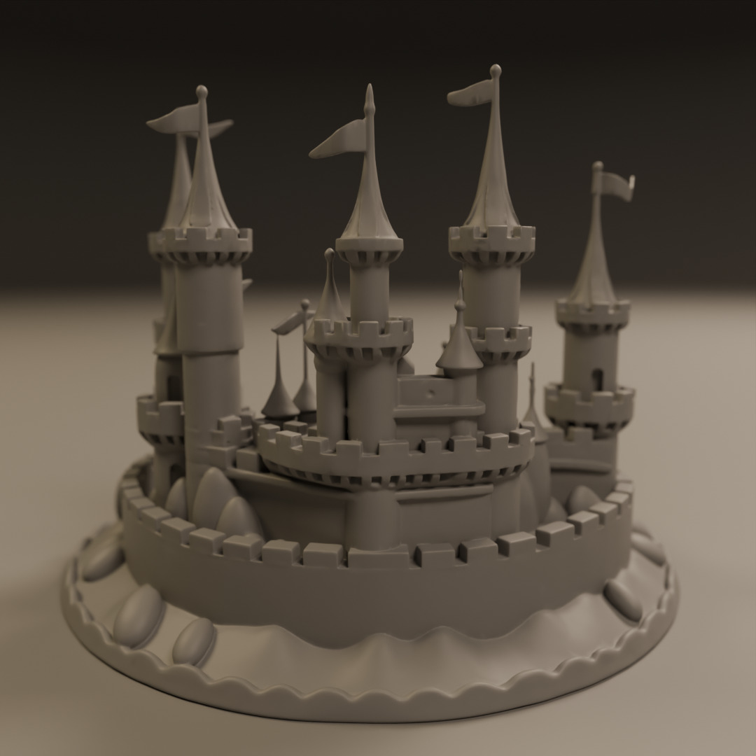 sand castle 3D print model_3