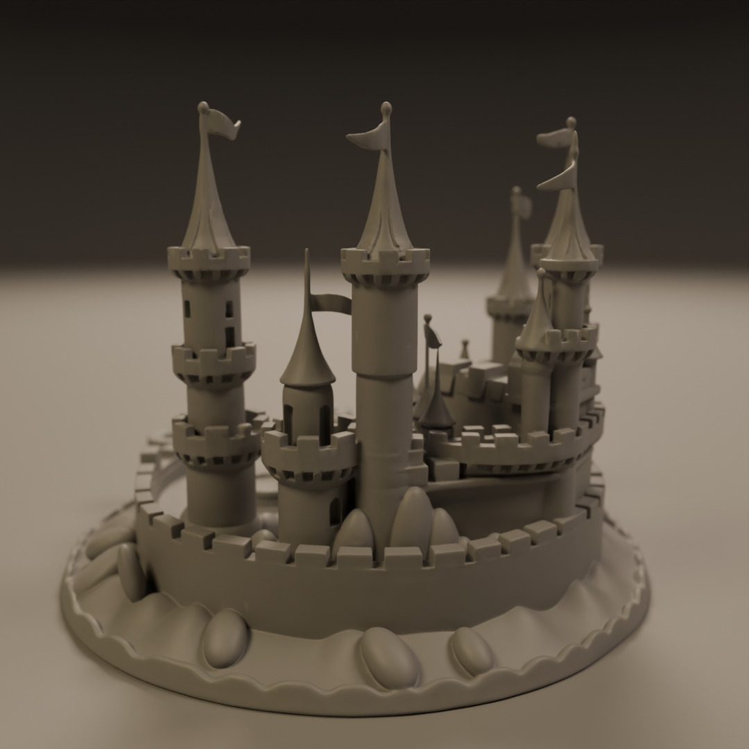 sand castle 3D print model_7