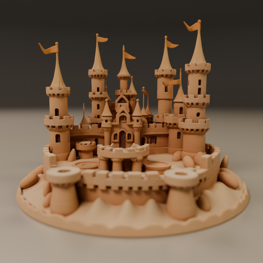 sand castle 3D print model_16