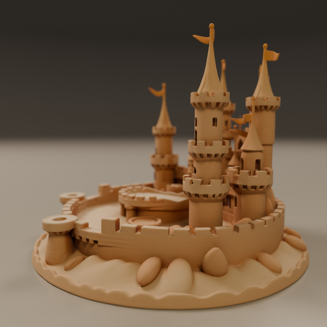 sand castle 3D print model_10