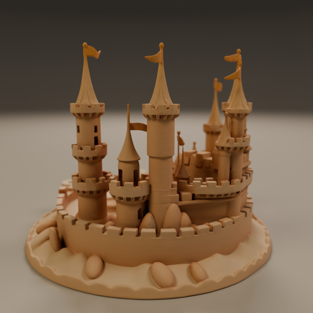 sand castle 3D print model_15