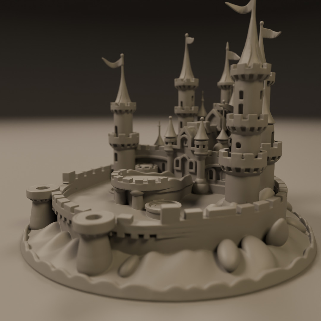 sand castle 3D print model_5