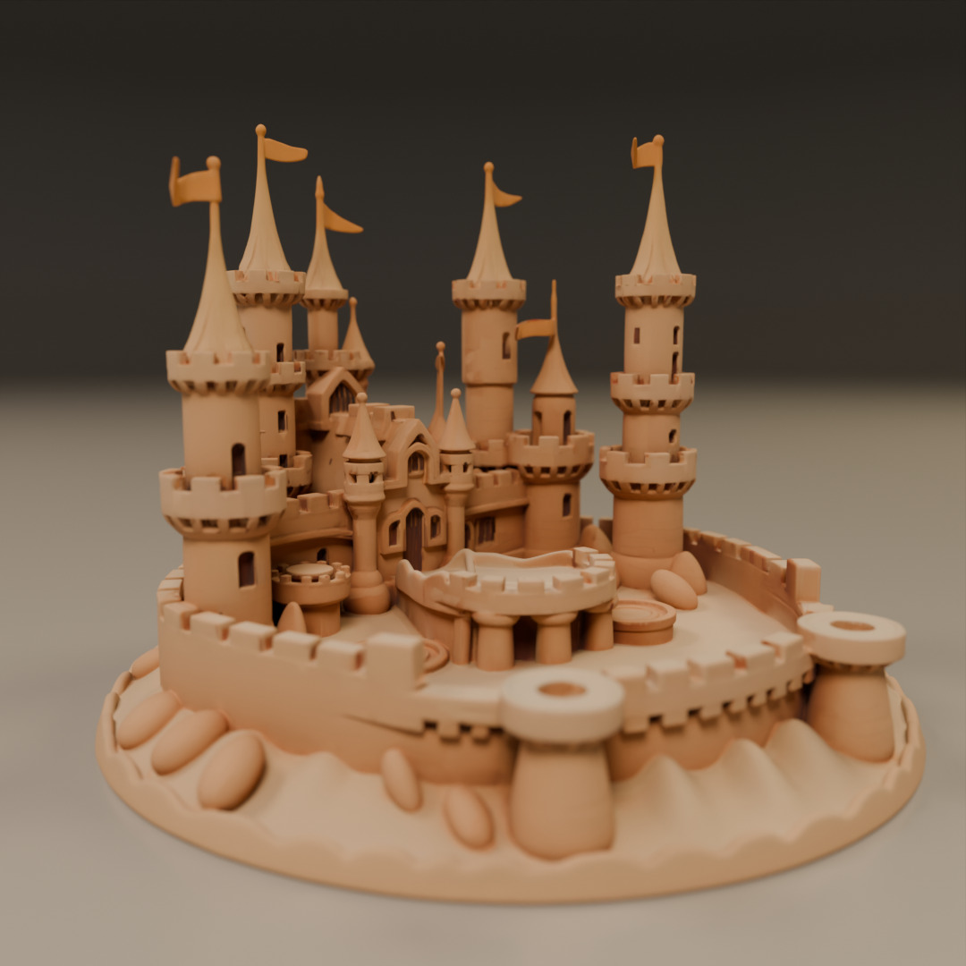sand castle 3D print model_12