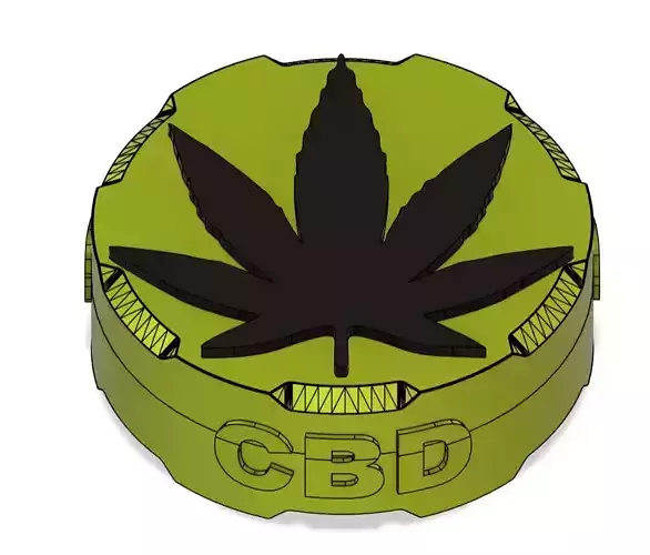 CBD Chill Grinder  Trippy 3D Print with Relax Vibes