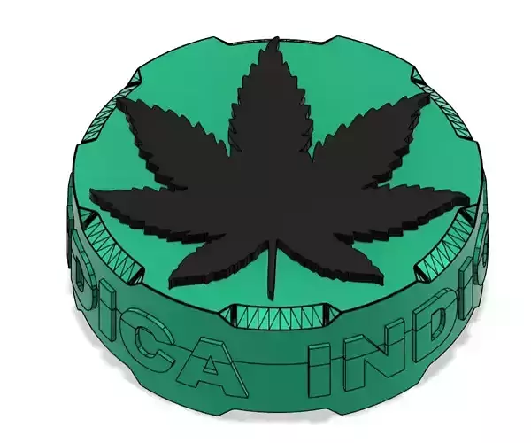 Indica Dream Grinder  Trippy 3D Print for Chill Vibes