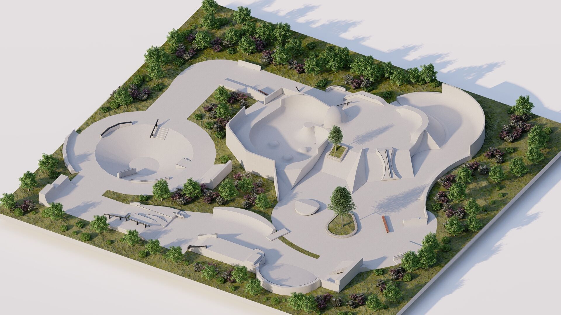 Skatepark-Skate Park PACK 3D model_19