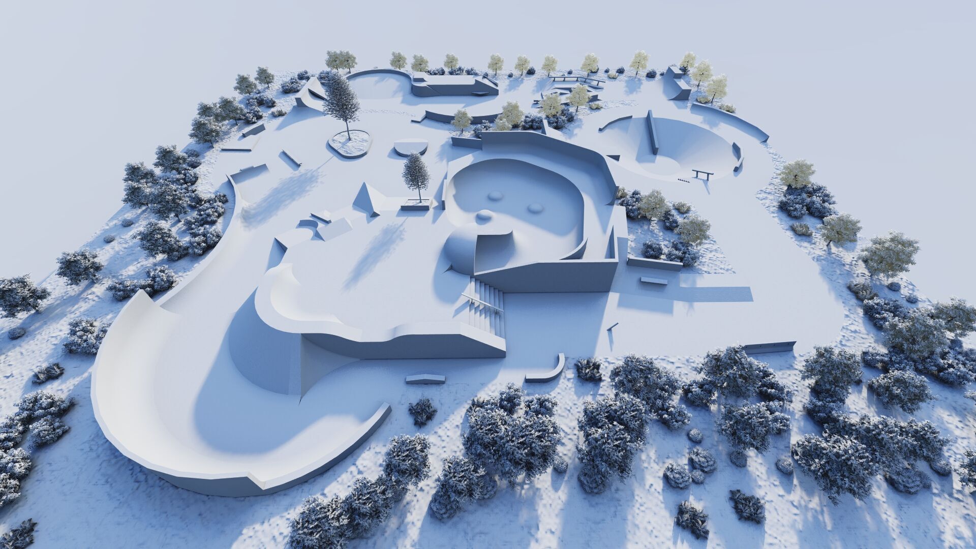 Skatepark-Skate Park PACK 3D model_26