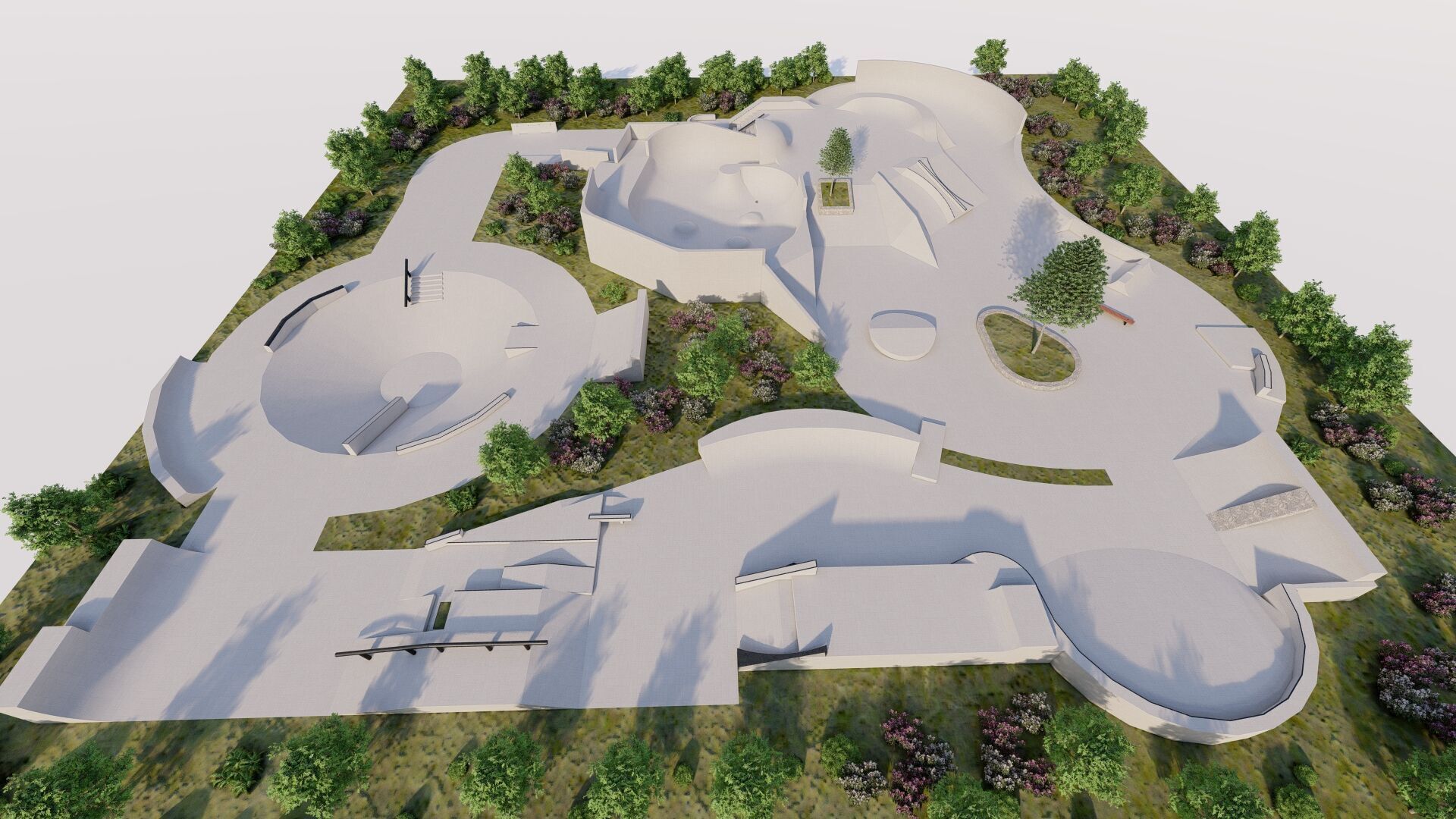 Skatepark-Skate Park PACK 3D model_2