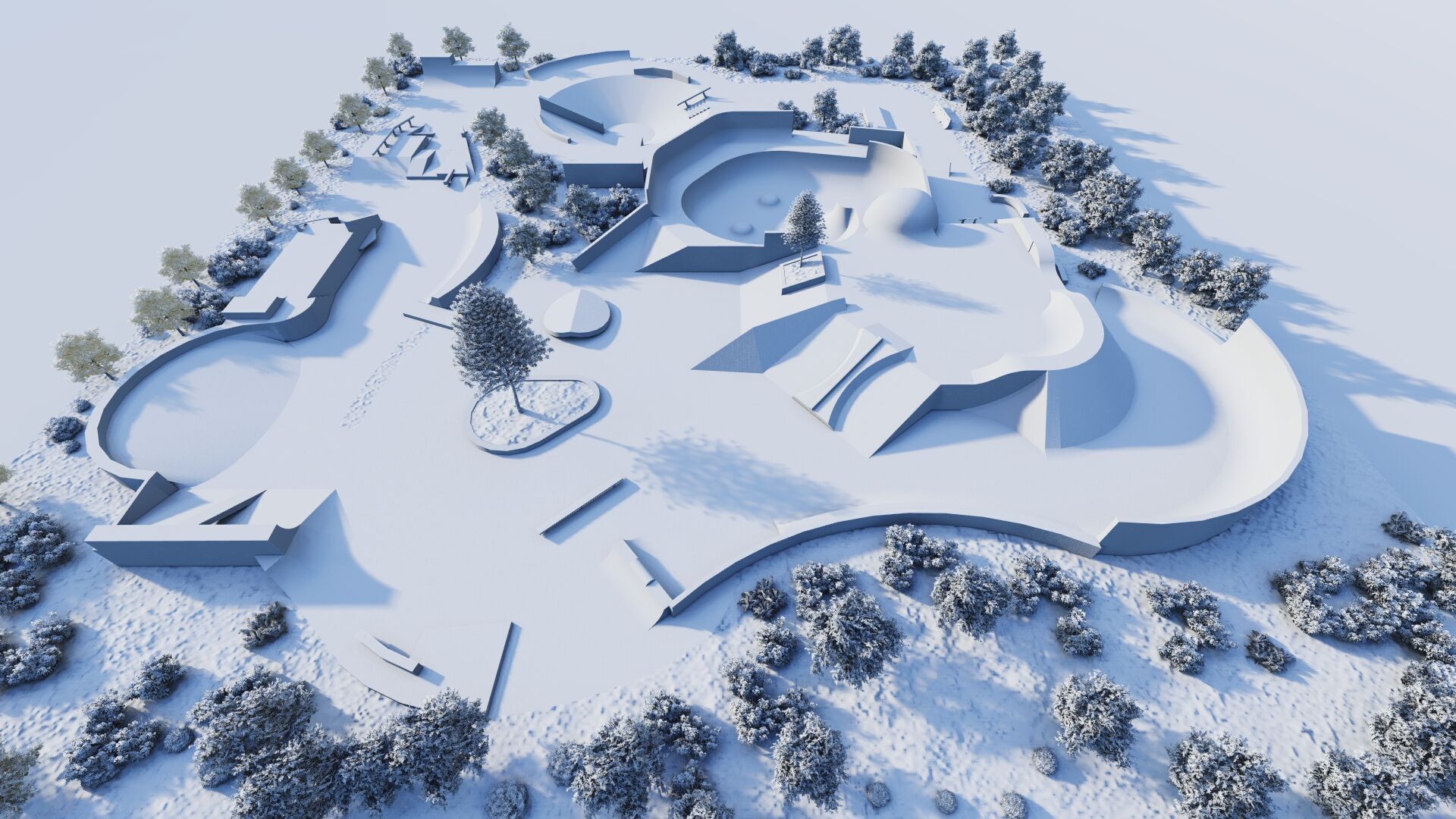 Skatepark-Skate Park PACK 3D model_27
