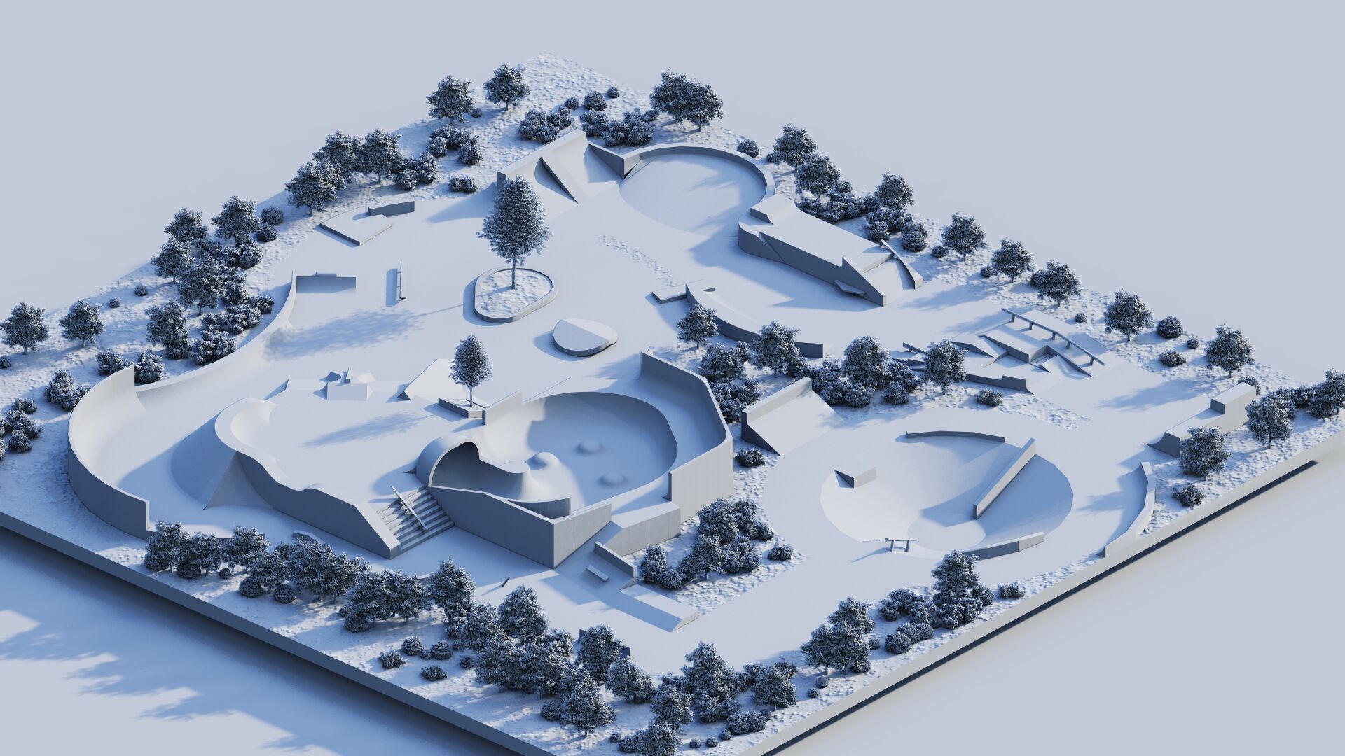 Skatepark-Skate Park PACK 3D model_25
