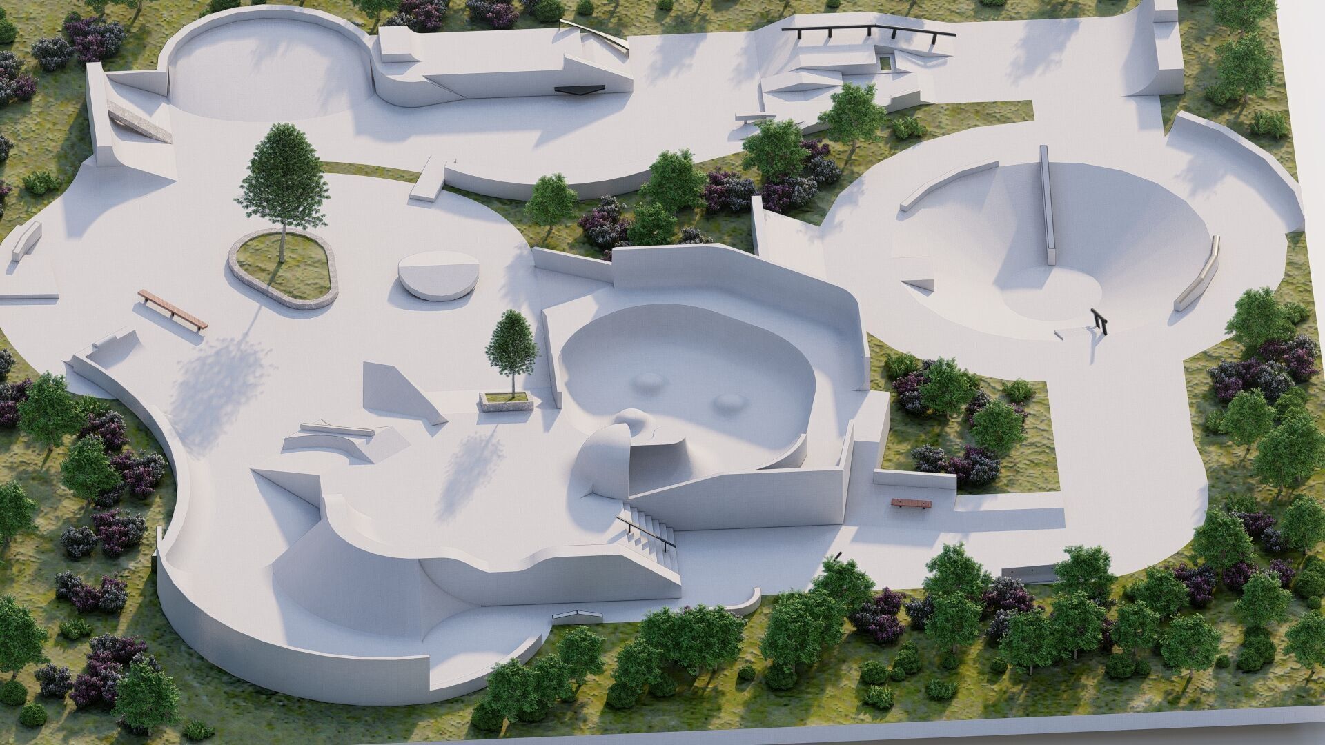 Skatepark-Skate Park PACK 3D model_8