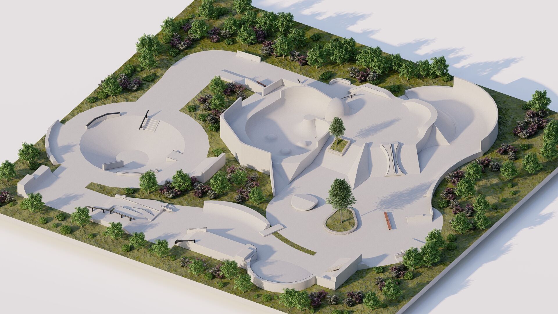 Skatepark-Skate Park PACK 3D model_13