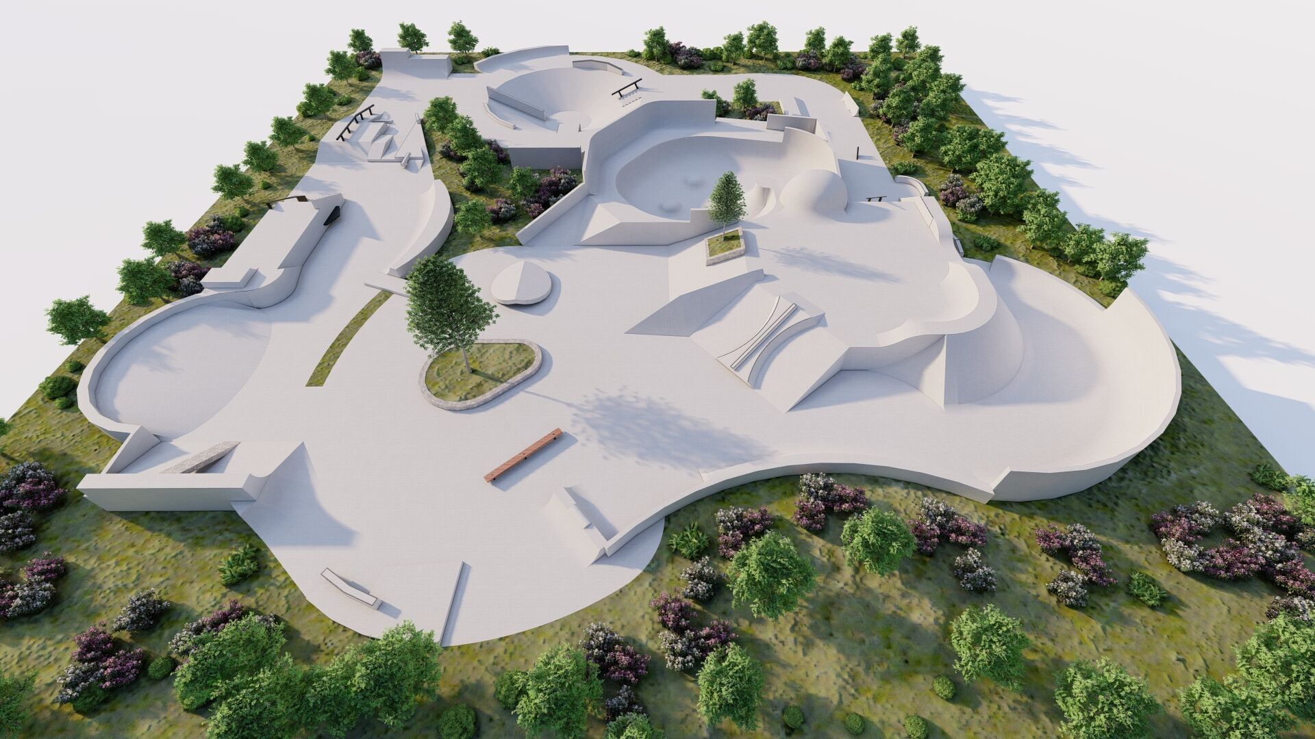 Skatepark-Skate Park PACK 3D model_1