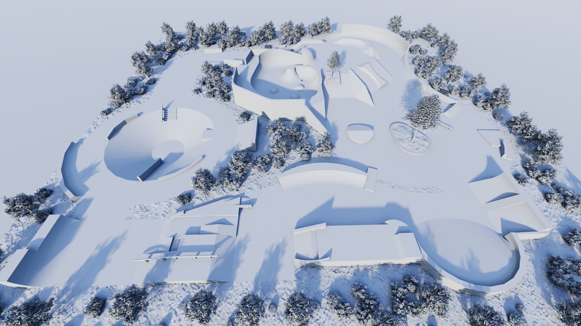 Skatepark-Skate Park PACK 3D model_21