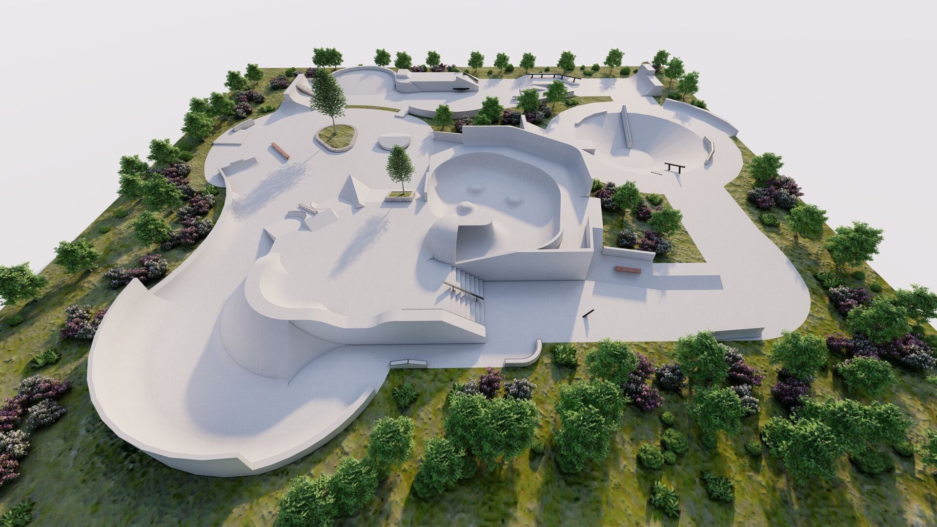 Skatepark-Skate Park PACK 3D model_10