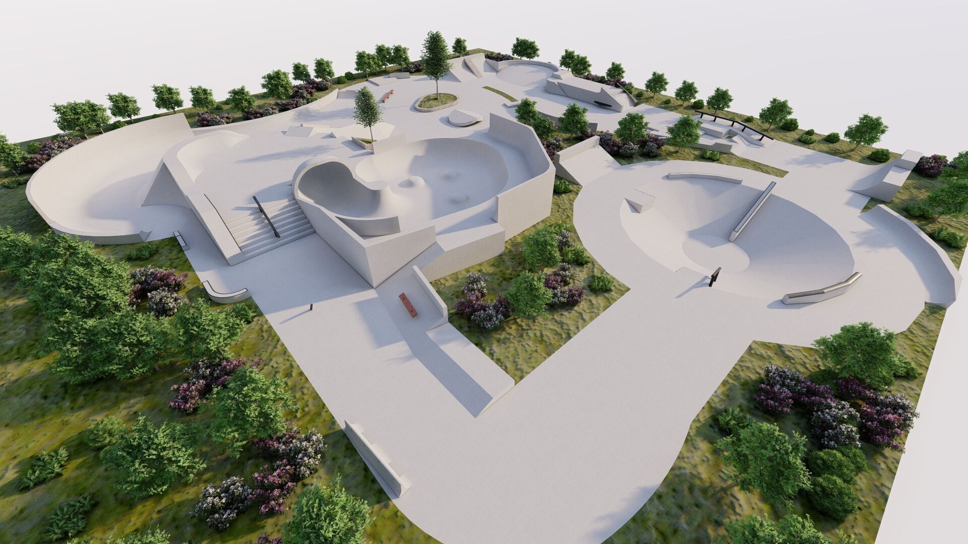Skatepark-Skate Park PACK 3D model_7