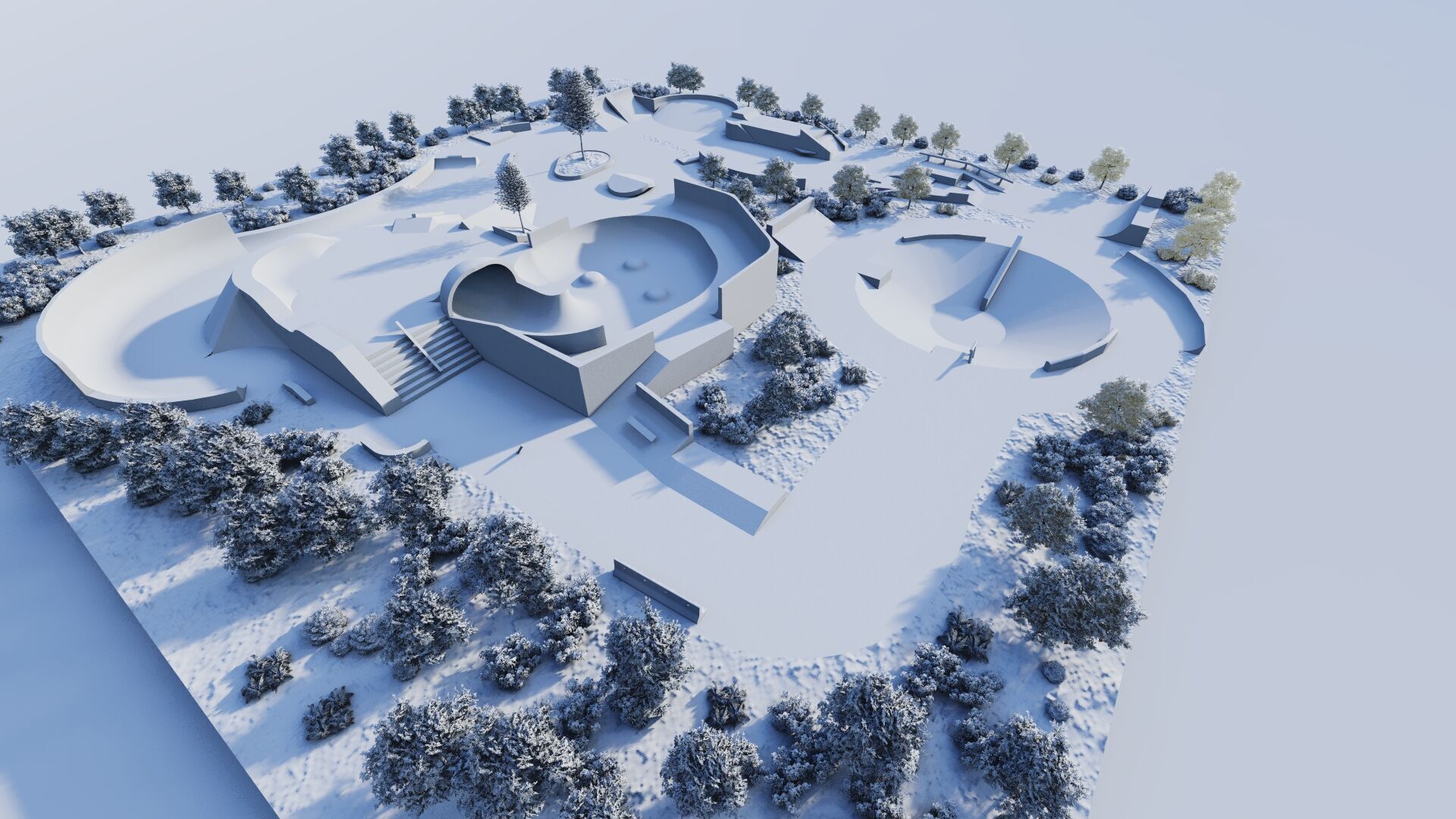 Skatepark-Skate Park PACK 3D model_29