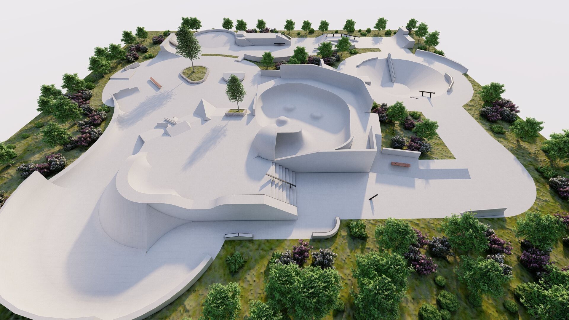 Skatepark-Skate Park PACK 3D model_3