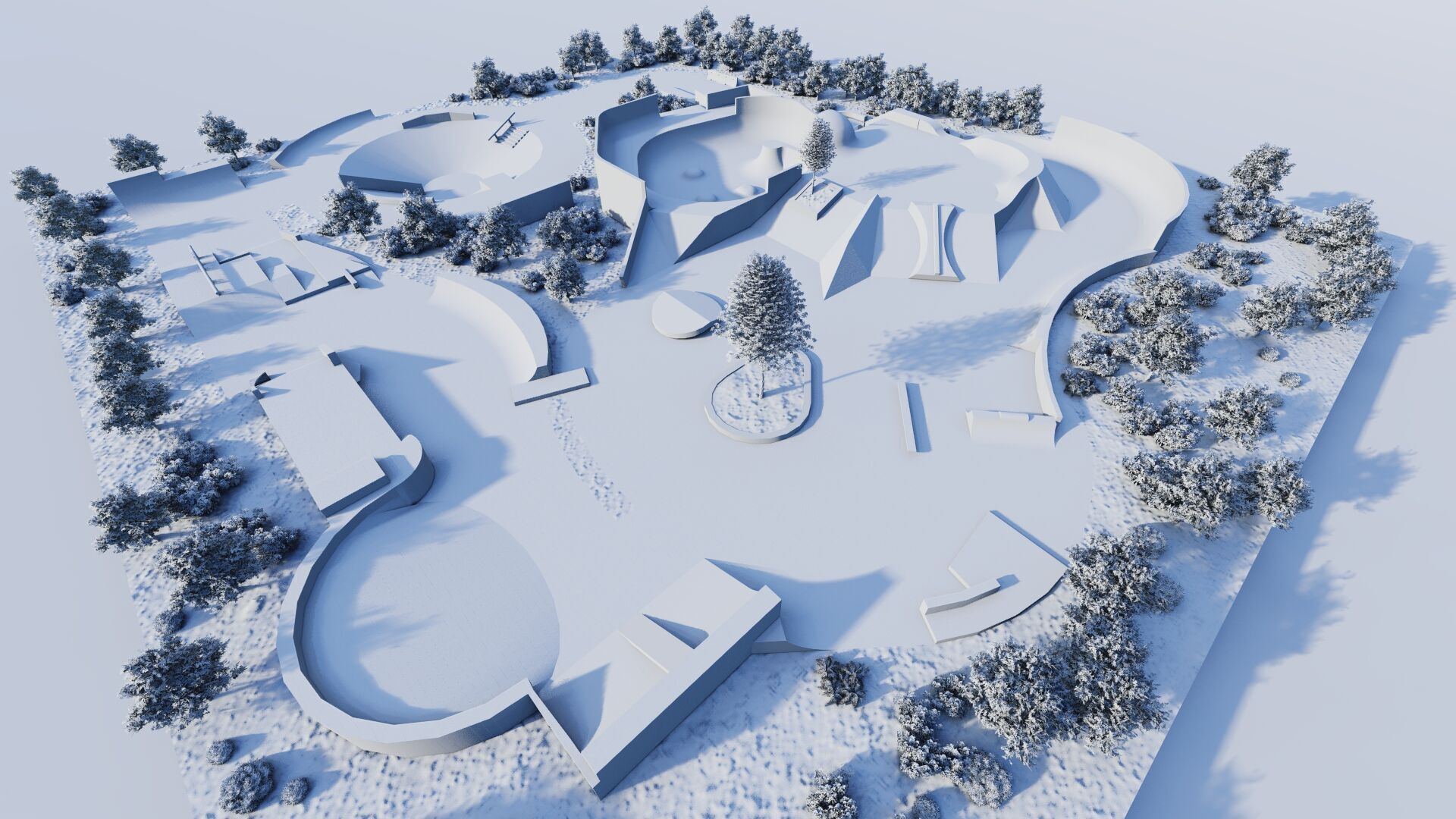 Skatepark-Skate Park PACK 3D model_24