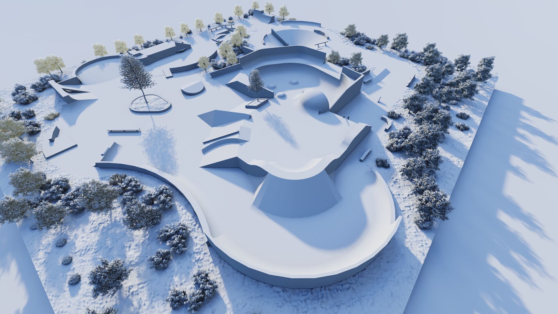 Skatepark-Skate Park PACK 3D model_20