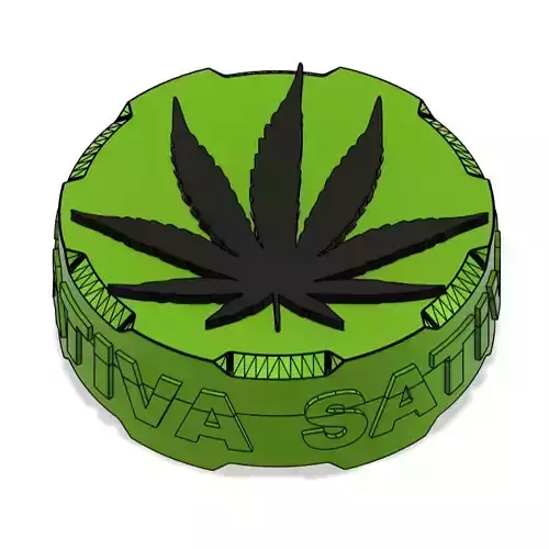 Sativa Spark Grinder  Trippy 3D Design for Creative Minds