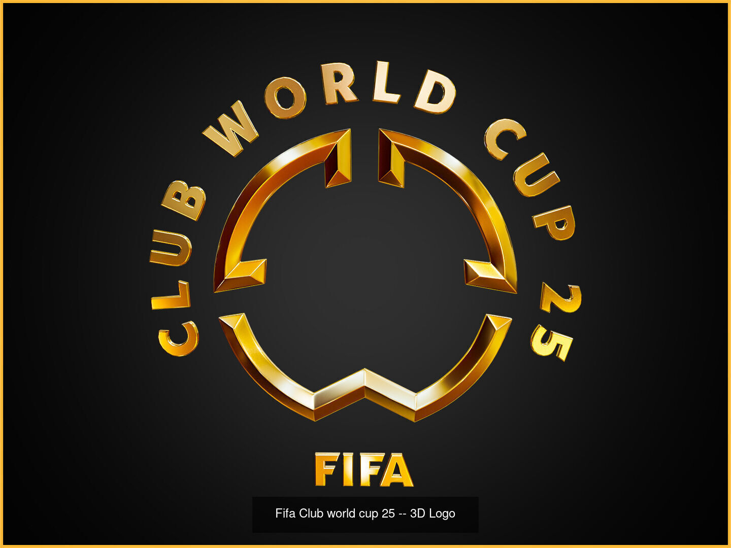 FIFA Clubs World Cup 2025 - Trophy and Ball-Logo and Emblem FREE 3D Model Collection_4