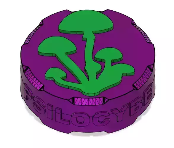 Magic Mushroom Grinder  Trippy 3D Design for Mystical Vibes