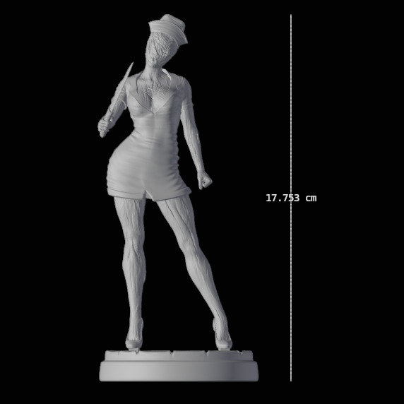 Miniature THE NURSE Figurine Figure 3D print model_7