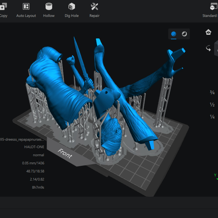 Miniature THE NURSE Figurine Figure 3D print model_5
