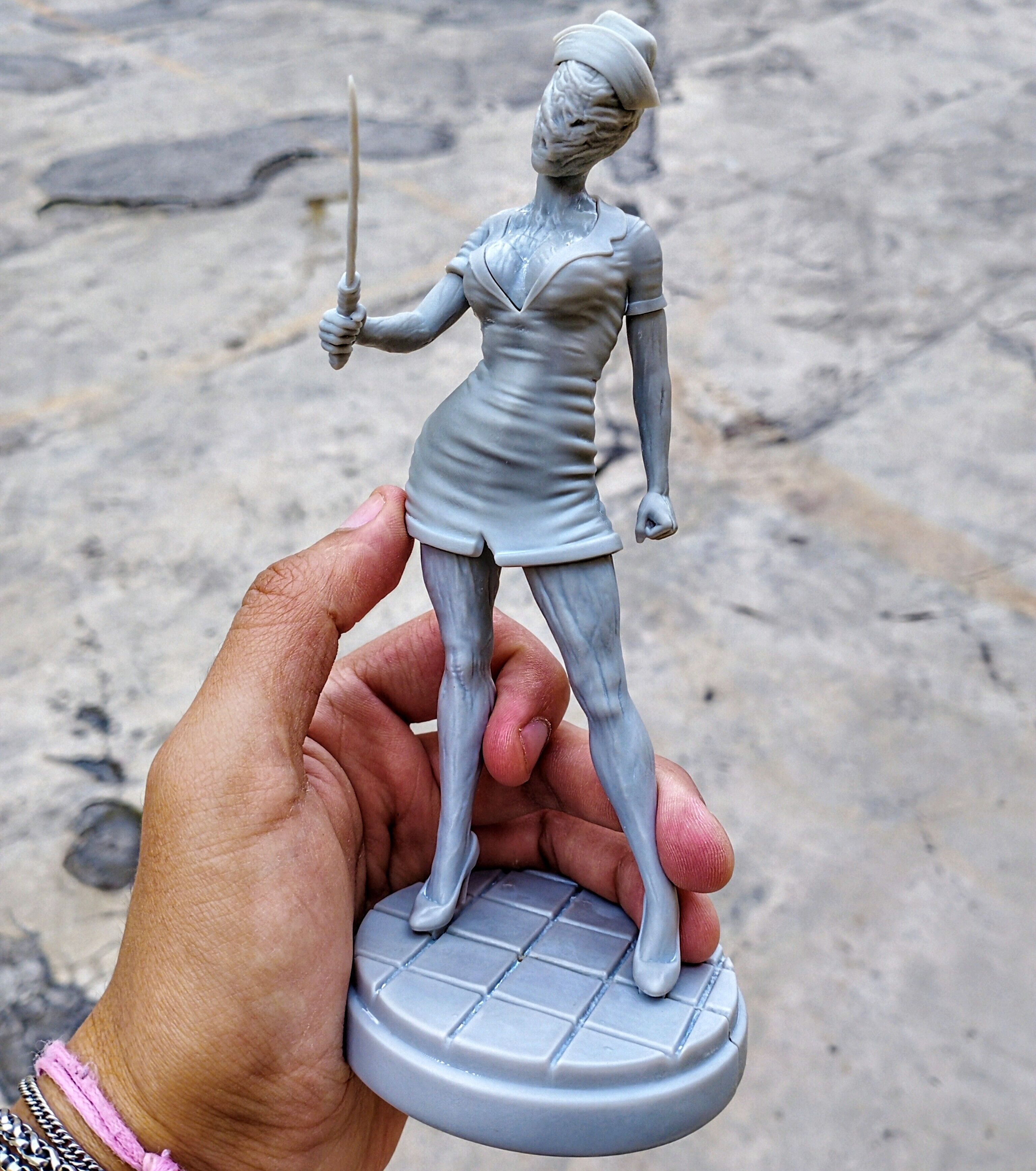 Miniature THE NURSE Figurine Figure 3D print model_2
