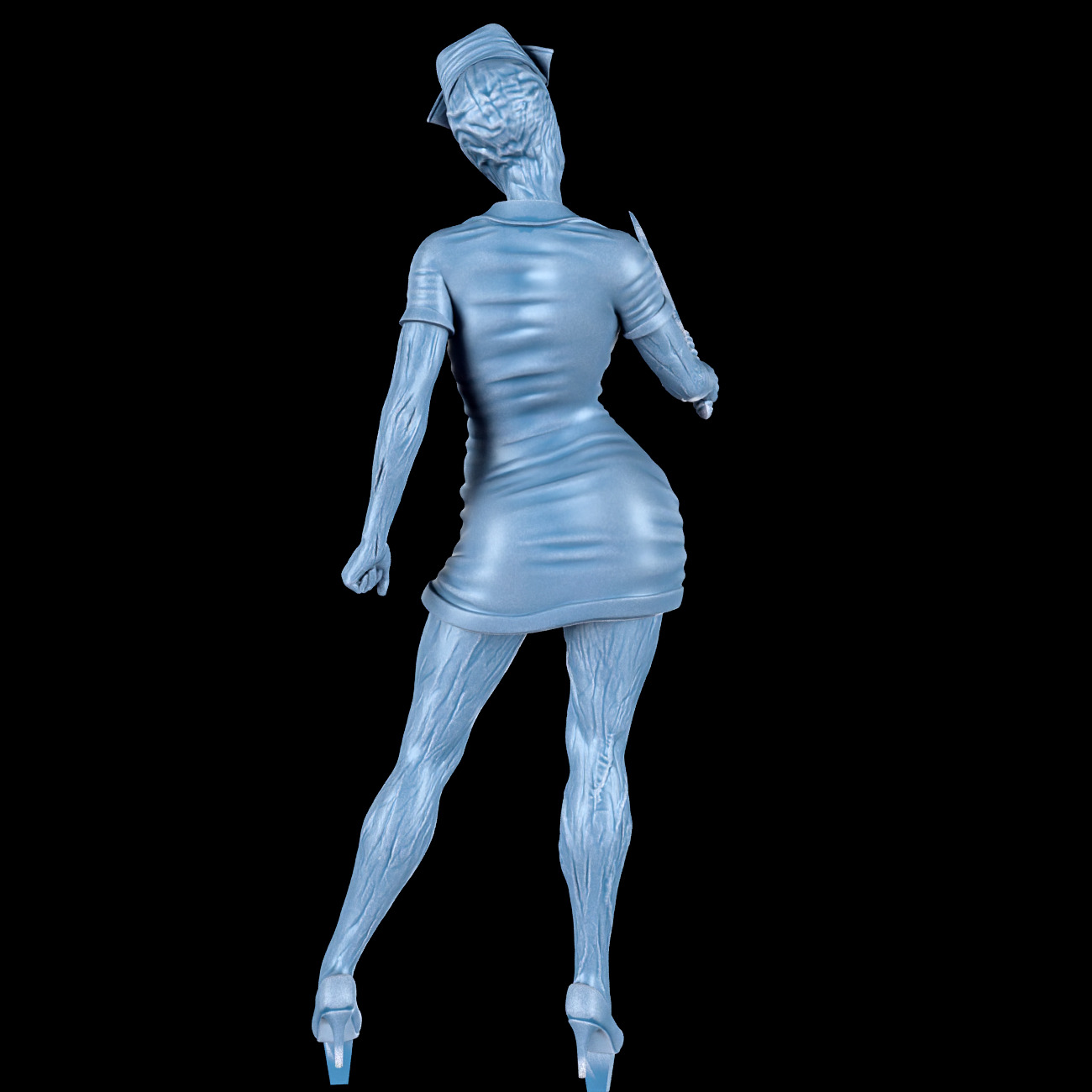 Miniature THE NURSE Figurine Figure 3D print model_1