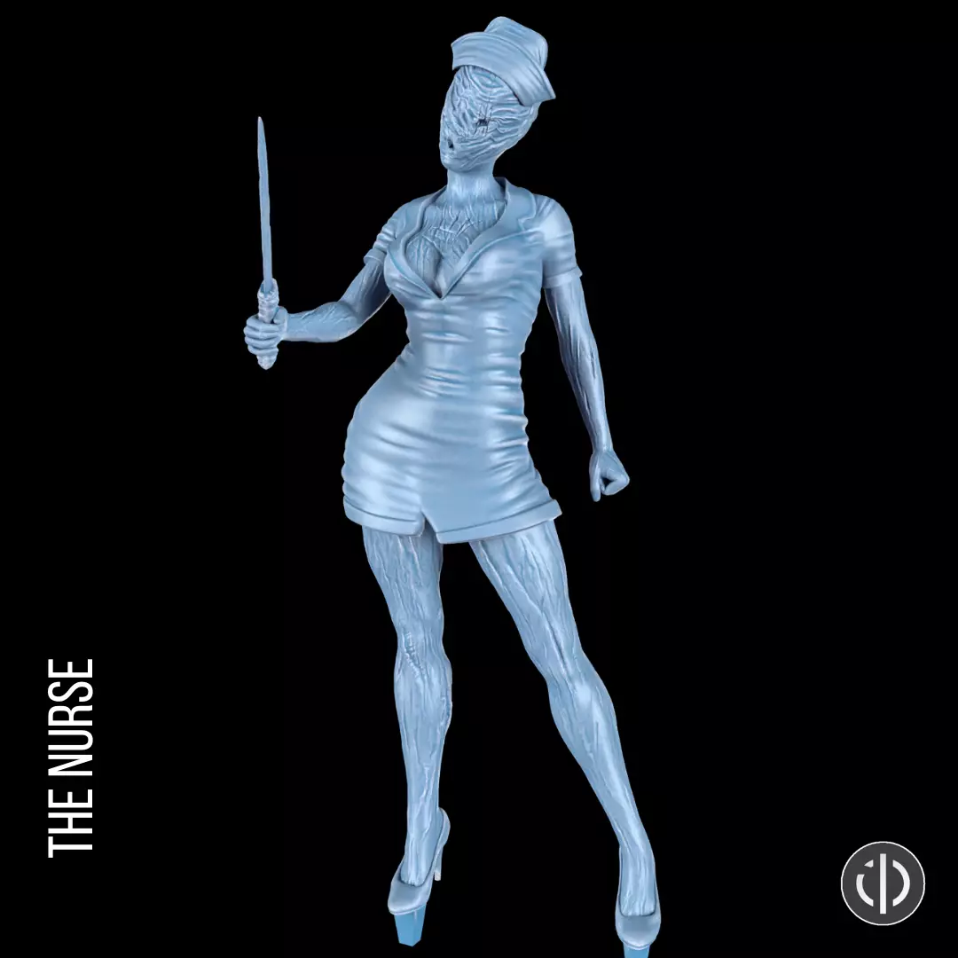 Miniature THE NURSE Figurine Figure 3D print model_0