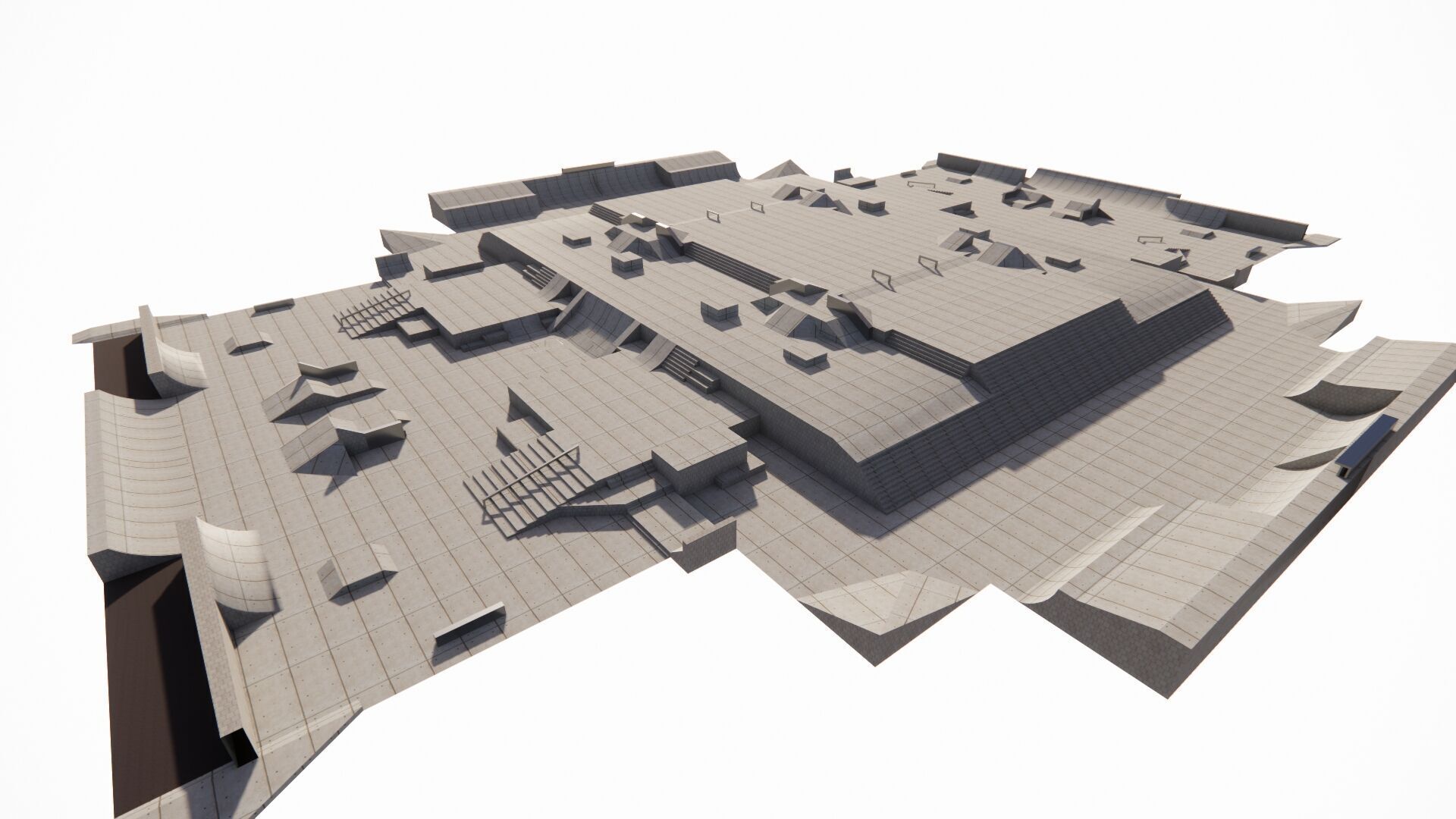 Skatepark-Skate Park PACK 3D model_1